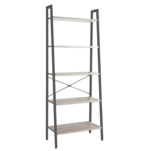 Libreria 5 Scaffali Lilas Legno Naturale/antracite 64x34x164