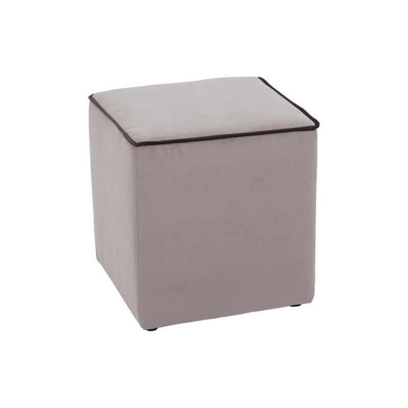 Pouf Zeno Velluto Tortora/Marrone: Eleganza e Comfort