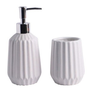Set 2 Pezzi Matisse In Ceramica Amica Bianco