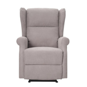 Poltrona Relax Maribel In Poliestere Tortora Reclinabile Manualmente