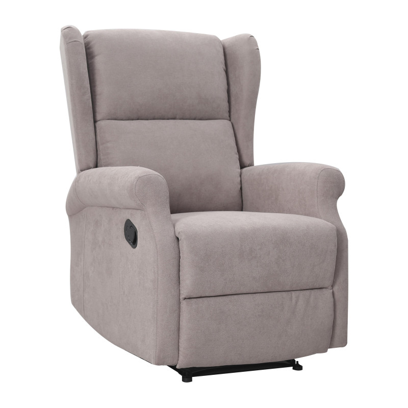 Poltrona Relax Maribel Poliestere Tortora Reclinabile Manuale