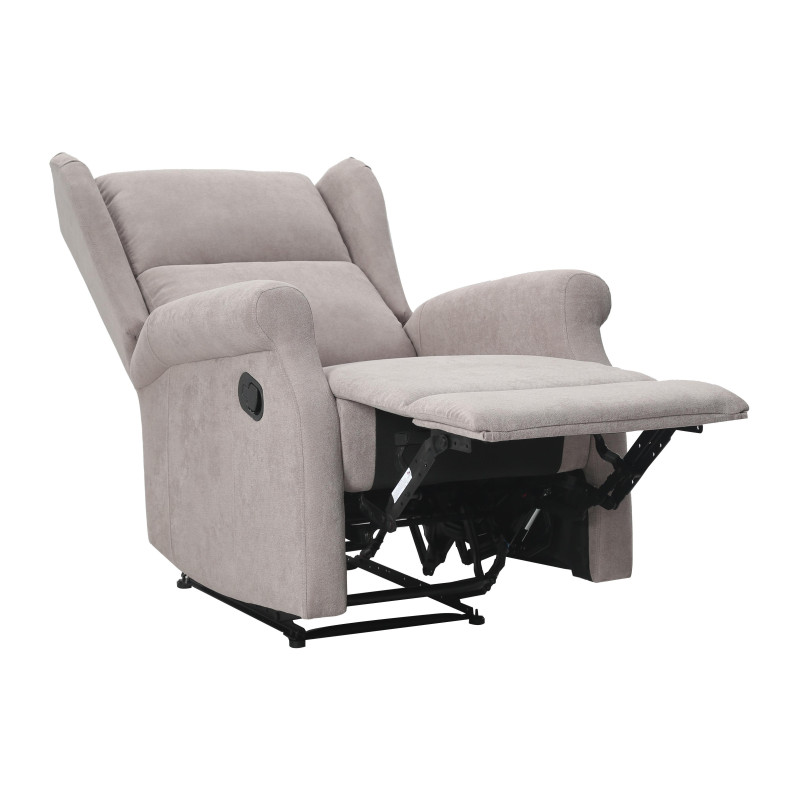 Poltrona Relax Maribel Poliestere Tortora Reclinabile Manuale