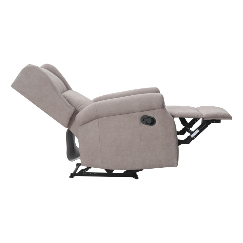 Poltrona Relax Maribel Poliestere Tortora Reclinabile Manuale