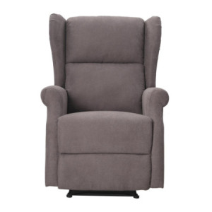 Poltrona Relax Maribel In Poliestere Marrone Reclinabile Manualmente