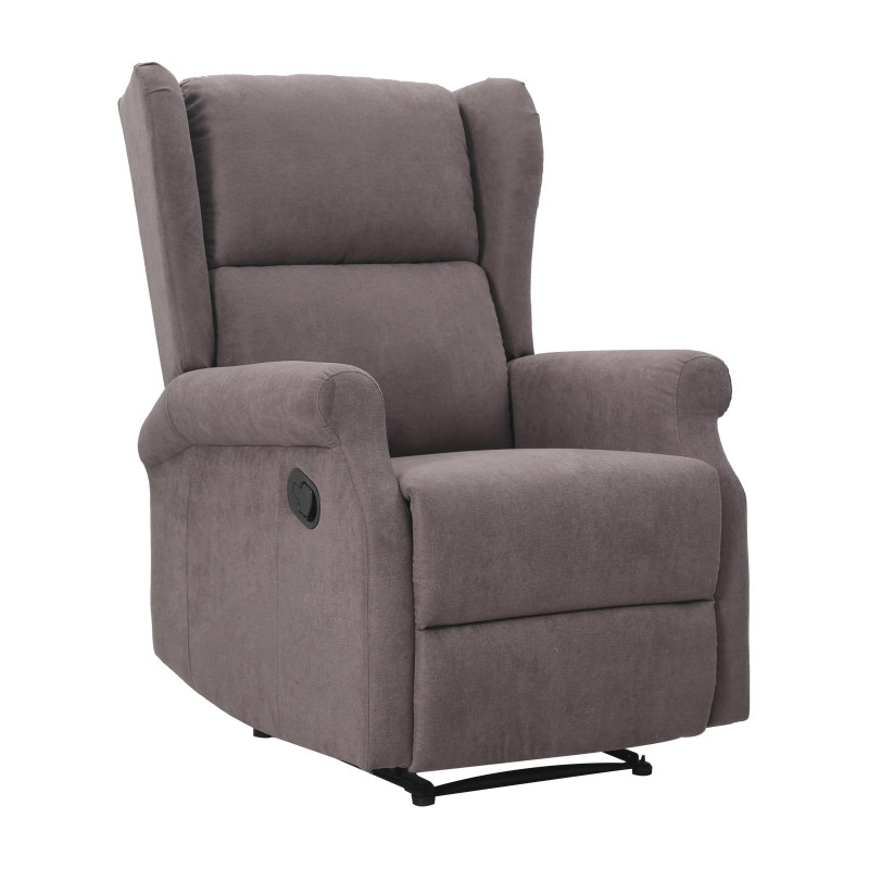 Poltrona Relax Maribel Poliestere Marrone Reclinabile Manuale