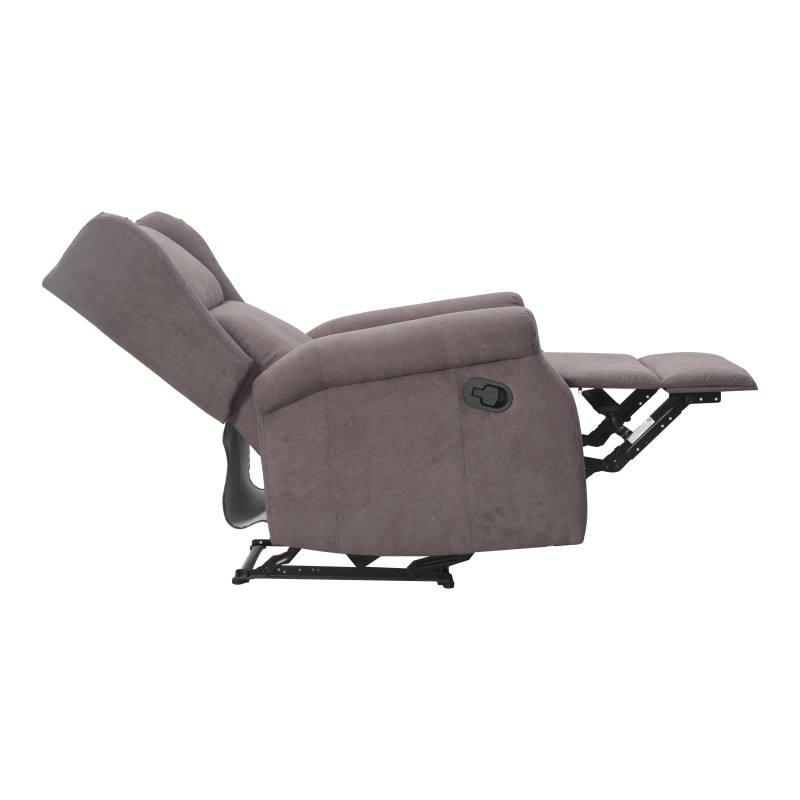 Poltrona Relax Maribel Poliestere Marrone Reclinabile Manuale