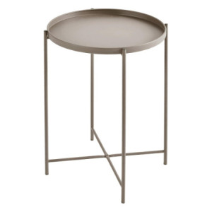 Tavolino Frosty Grigio ø37xh50 Cm Metallo