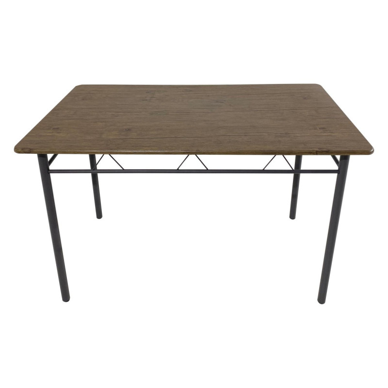 Tavolo Cecilia MDF Marrone e Metallo Grigio Scuro 120x70x74cm