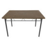 Tavolo Cecilia MDF Marrone e Metallo Grigio Scuro 120x70x74cm