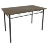 Tavolo Cecilia MDF Marrone e Metallo Grigio Scuro 120x70x74cm