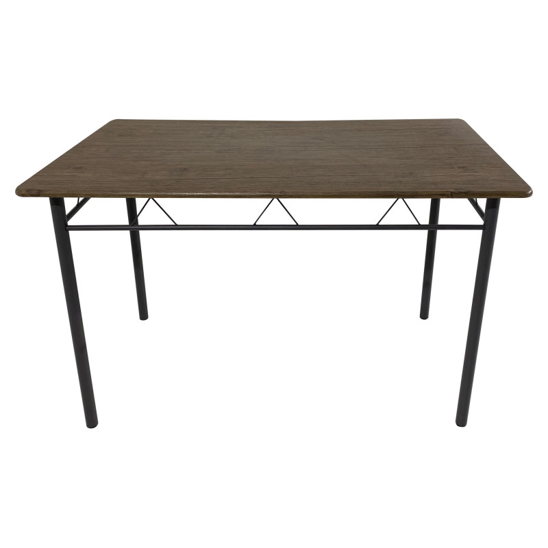 Tavolo Cecilia MDF Marrone e Metallo Grigio Scuro 120x70x74cm