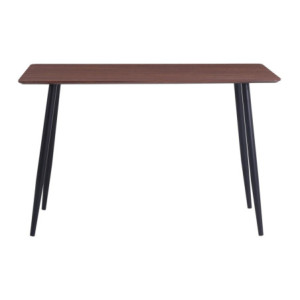 Tavolo Edith 120x70x75 Piano In Mdf Marrone E Gambe Nere