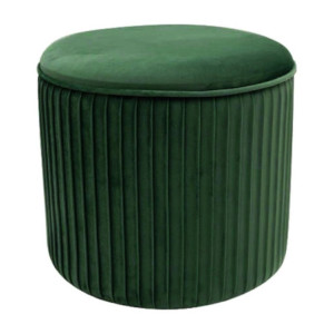 Pouf Contenitore Leon Verde Scuro 38x38x35