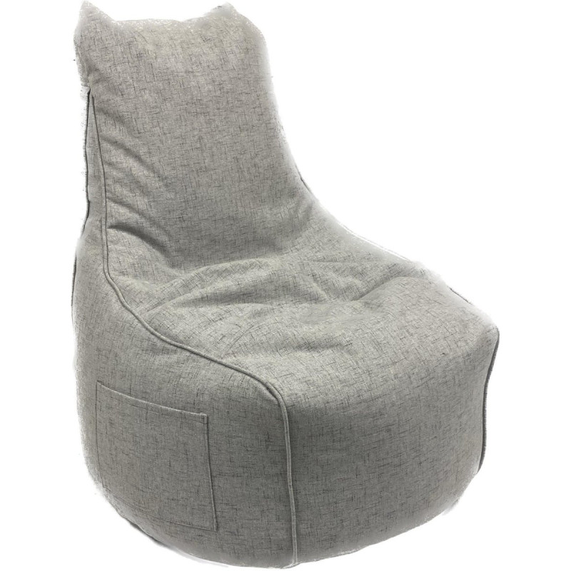 Poltrona Sacco Milly Tessuto Grigio Chiaro 65x65x95cm