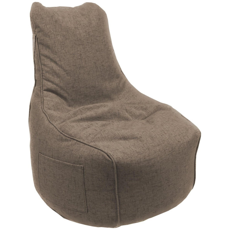 Poltrona Sacco Milly Tessuto Beige Scuro 65x65x95cm