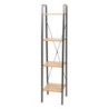Libreria 4 Ripiani Hamilton Metallo Nero Legno 34x32,5x148cm