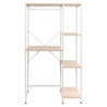 Mobile Lavatrice Janet 4 Ripiani Metallo Bianco Legno 100x60x177cm