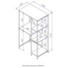 Mobile Lavatrice Janet 4 Ripiani Metallo Bianco Legno 100x60x177cm