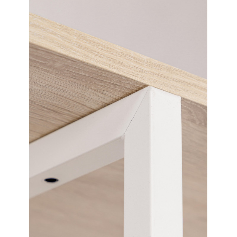 Mobile Lavatrice Janet 4 Ripiani Metallo Bianco Legno 100x60x177cm