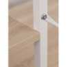 Mobile Lavatrice Janet 4 Ripiani Metallo Bianco Legno 100x60x177cm