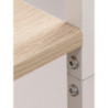 Mobile Lavatrice Janet 4 Ripiani Metallo Bianco Legno 100x60x177cm