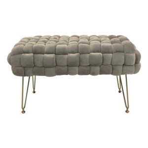 Cassapanca Intrecciata Giselle 76x38x42,5 Cm Beige