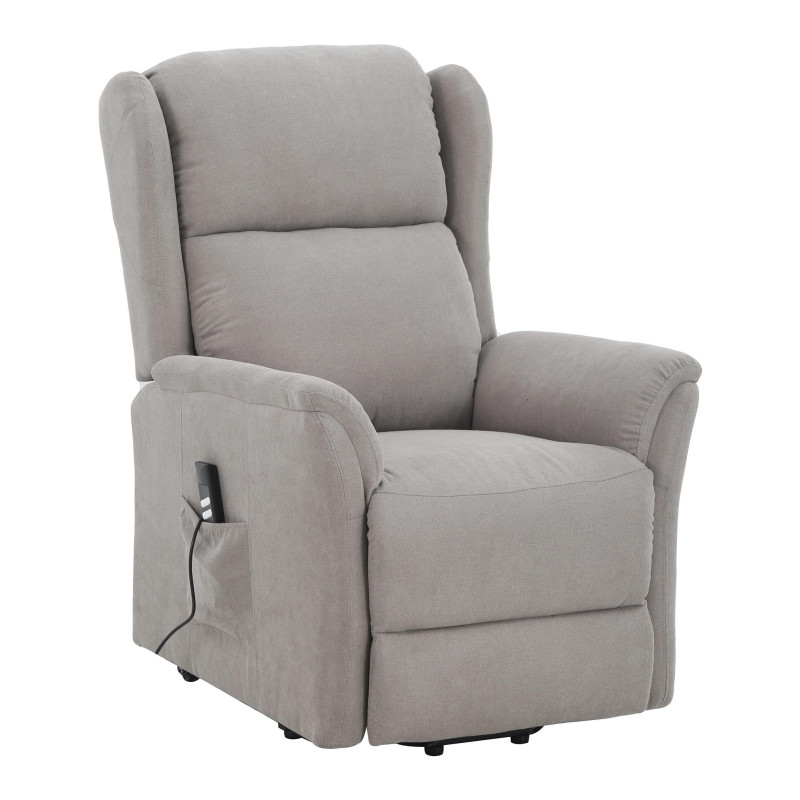 Poltrona Relax 2 Motori Thelma Tessuto Grigio Medio