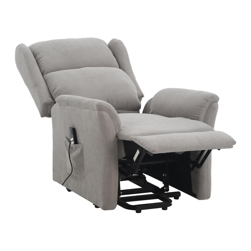 Poltrona Relax 2 Motori Thelma Tessuto Grigio Medio