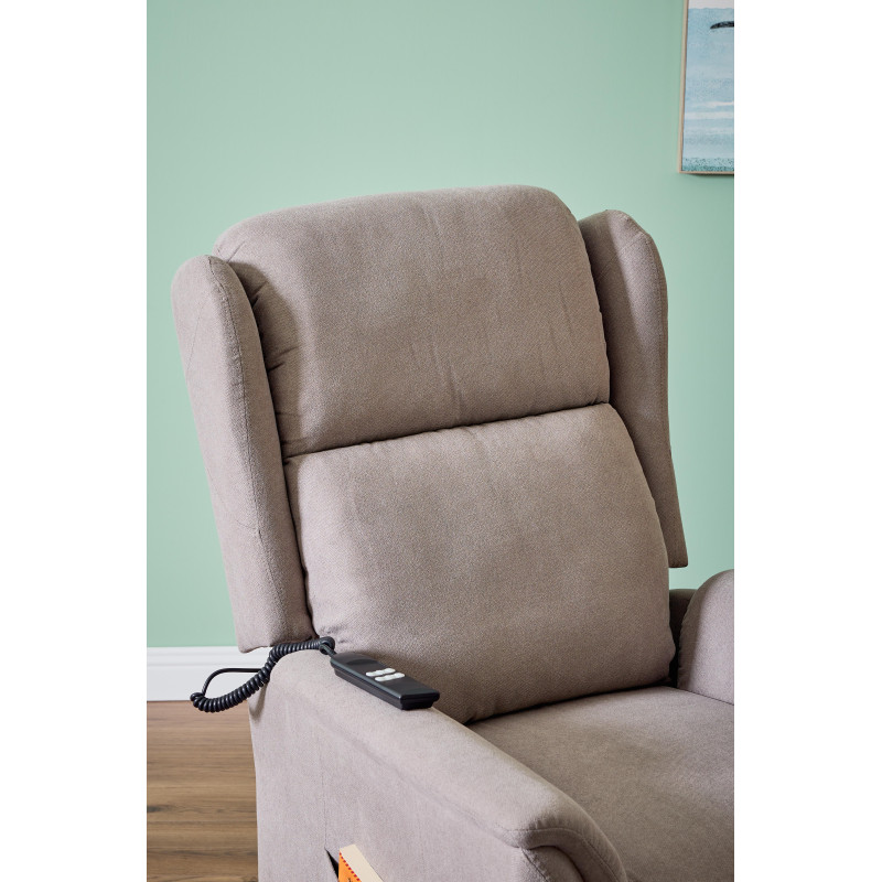 Poltrona Relax 2 Motori Thelma Tessuto Grigio Medio