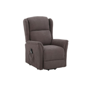 Zoom Poltrona Relax 2 Motori Thelma In Tessuto Marrone