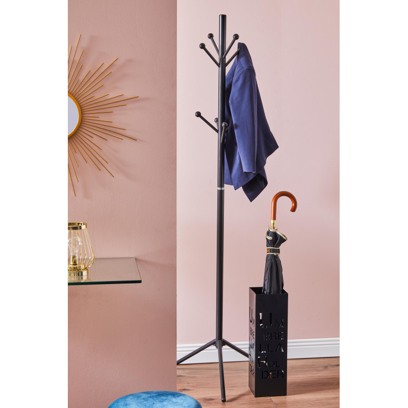Appendiabiti Jupiter Metallo Nero Opaco 49x43x169,5cm