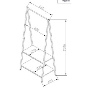 Zoom Appendiabiti Hamilton 2 Ripiani In Metallo+legno Truciolato Naturale