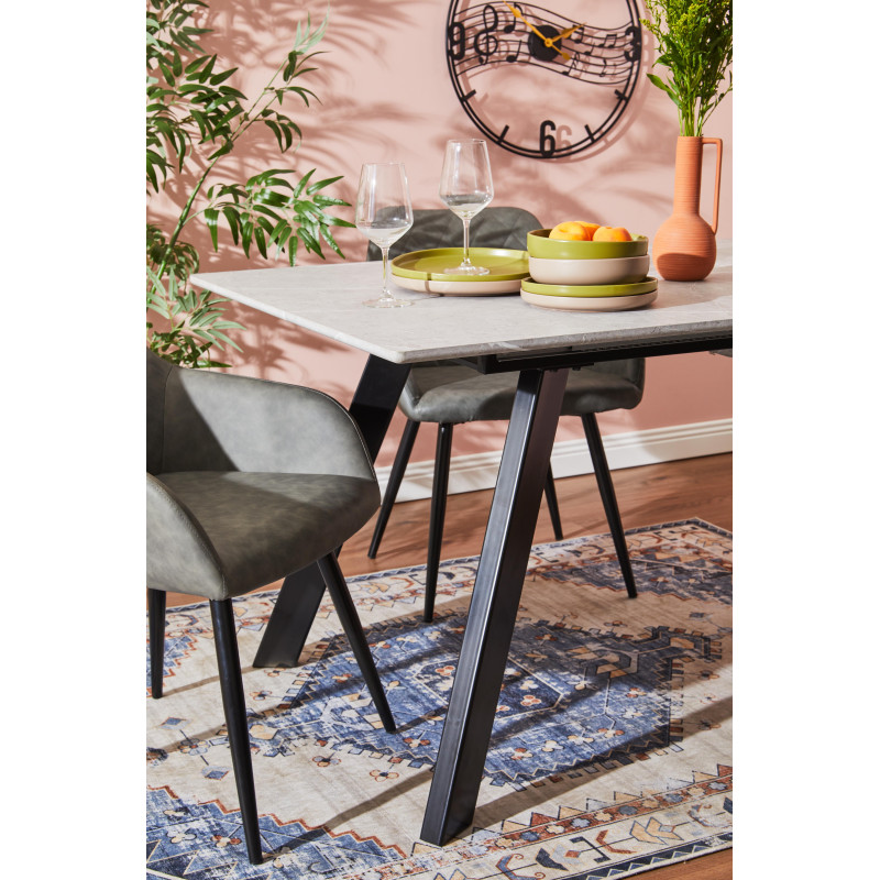 Tavolo Allungabile Wilder XL Grigio Pietra/ Bianco 180/220x90x76cm