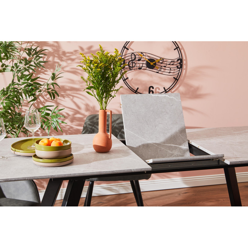Tavolo Allungabile Wilder XL Grigio Pietra/ Bianco 180/220x90x76cm