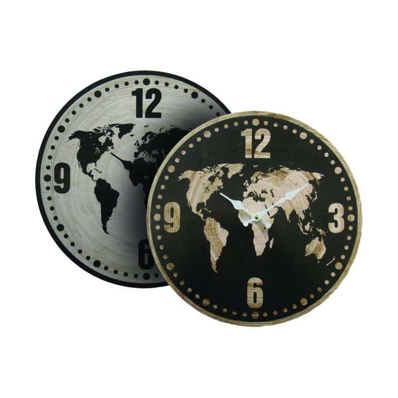 Orologio da Parete Babette 33,8cm MDF Beige Nero Assortito