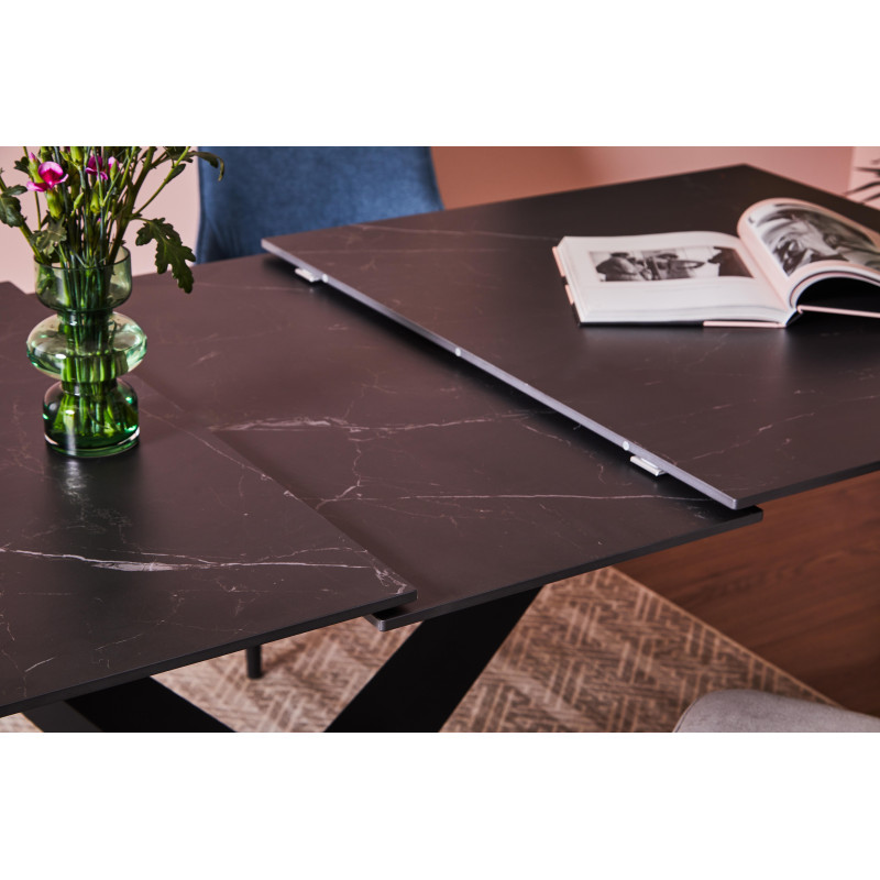 Tavolo Allungabile Oliver Ceramica Nero Marmo 160/200x90x75cm