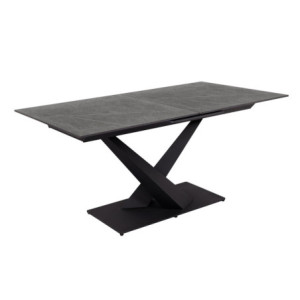 Tavolo Allungabile Oliver 160(200)x90x75 Piano In Ceramica Amica Grigio Marmo