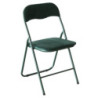 Set di 6 Sedie Pieghevoli Amanda Velluto Verde Scuro Struttura Verde