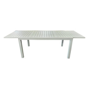 Tavolo Alluminio Allungabile Cardiff Bianco Cm 160/240xw90xh73
