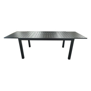 Tavolo Alluminio Allungabile Cardiff Grigio Cm 160/240xw90xh73