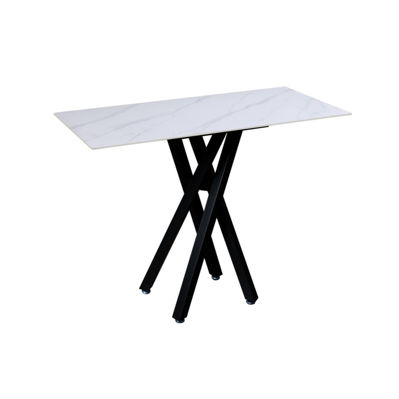 Consolle Astor 100x40x78cm Top Ceramica Amica Bianco Marmorizzato