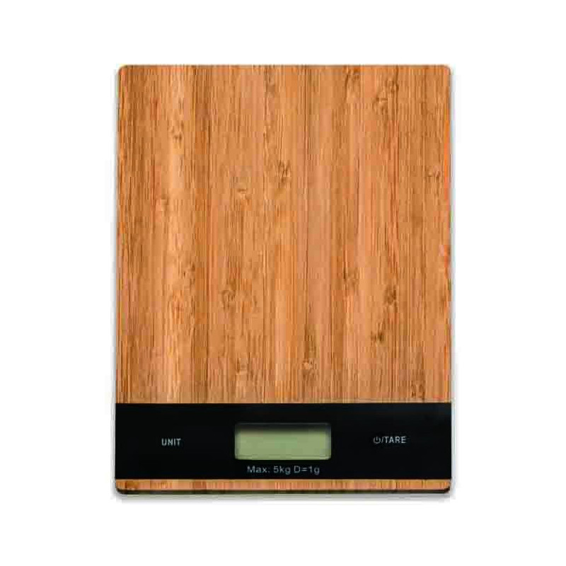 Bilancia Cucina 5kg Elettrica Bamboo Naturale Compatta