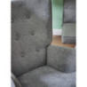 Poltrona Rijeka Tessuto Grigio Gambe Legno 75x68x96 cm