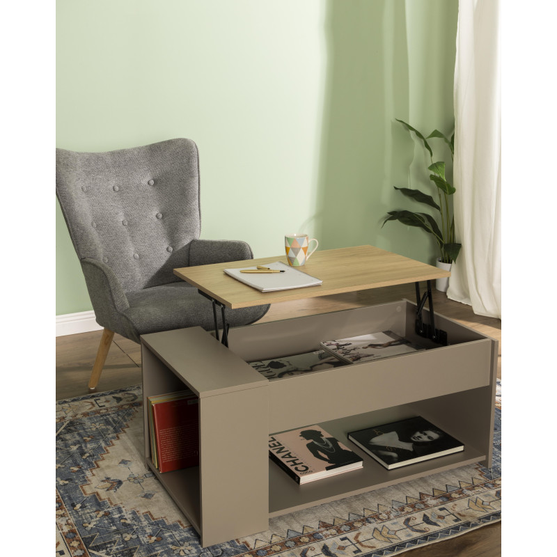 Poltrona Rijeka Tessuto Grigio Gambe Legno 75x68x96 cm