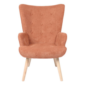 Zoom Poltrona Rijeka In Tessuto Ruggine Gambe Legno Naturale Dimensione 75x68x96cm