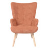Poltrona Rijeka Tessuto Ruggine Gambe Legno 75x68x96 cm