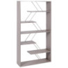 Libreria Linear Metallo e Legno Tortora 84x24x157 cm
