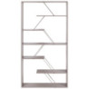 Libreria Linear Metallo e Legno Tortora 84x24x157 cm