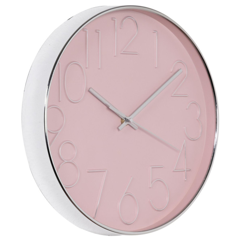 Orologio da Parete Koko Plastica Rosa Argento Ø30cm