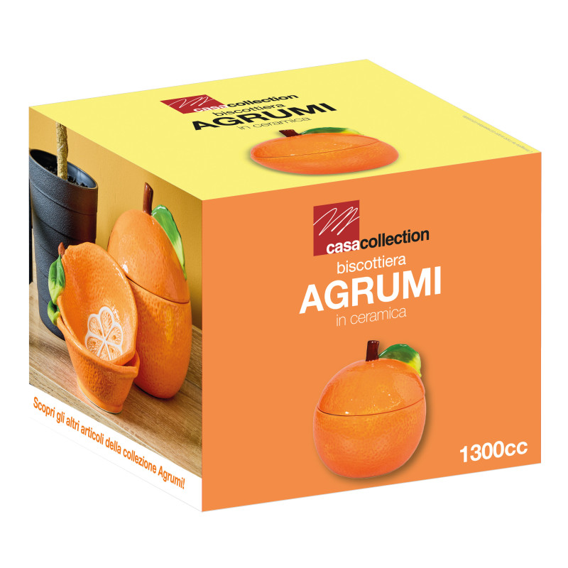 Biscottiera Agrumi 1300cc in Ceramica Amica